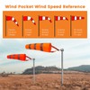 2Pcs Hanging Reflective Windsock Flags for Outside Rip Stop Airport