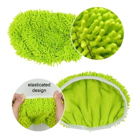 5PCS Reusable Microfibre (Cotton & Chenille) Mop Pads Compatible with Swiffer Sweeper Washable Floor Mop Pads for Household Cleaning