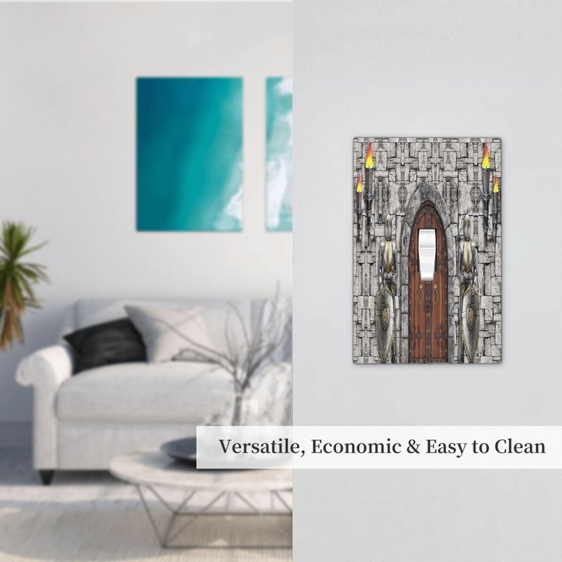 Medieval Castle Knight Door 1 Gang Light Switch Covers Decorative