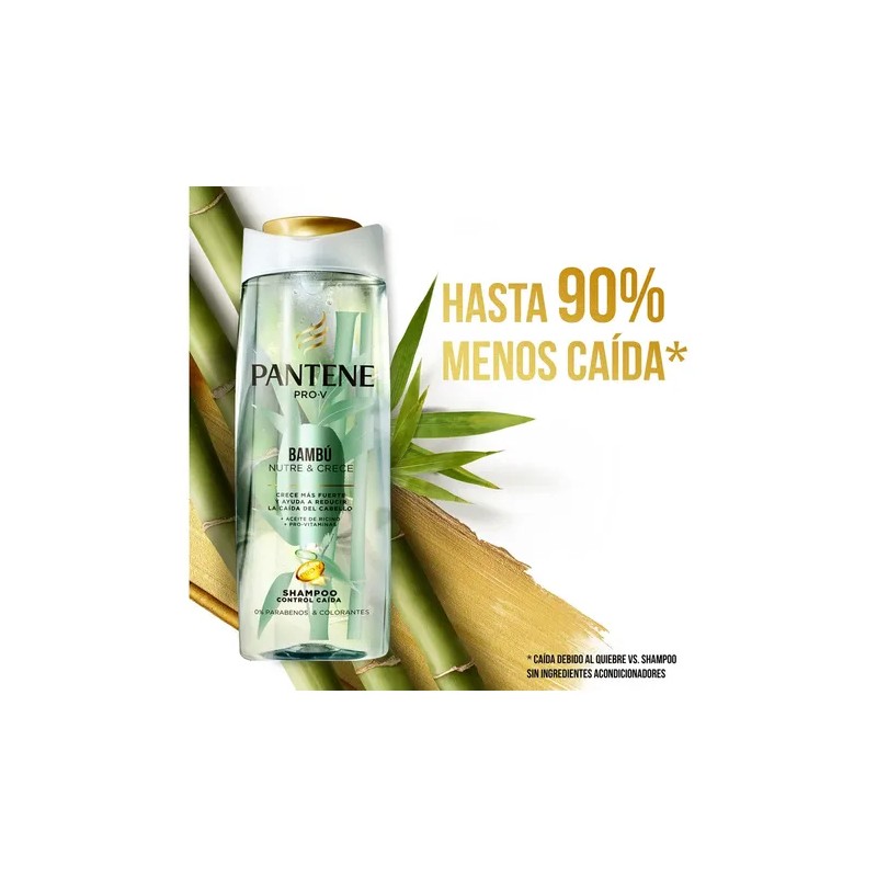 Shampoo Pantene Pro Bambú Nutre Crece 750