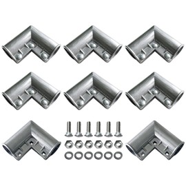 VIVIDA Chain Link Fence Gate Corner 1-3/8" x 1-3/8", Aluminum 90 Degree Gate Elbow, 1-3/8" Chain Link Fence Fittings, 8 Pack