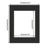 ZBEIVAN 11x14 Black Picture Mats with white Core Bevel Cut