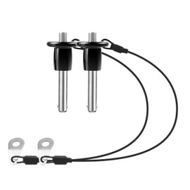 VXCICC 2 Pack 304 Stainless Steel Quick Release Pin 0.24 Inch Diameter Ball Locking Pin with Push Button Round Handle Lanyard Usable Length 0.78" (6mm x 20mm)