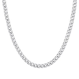 5mm Stainless Steel Curb Link Chain Necklace 22inches Male Chain
