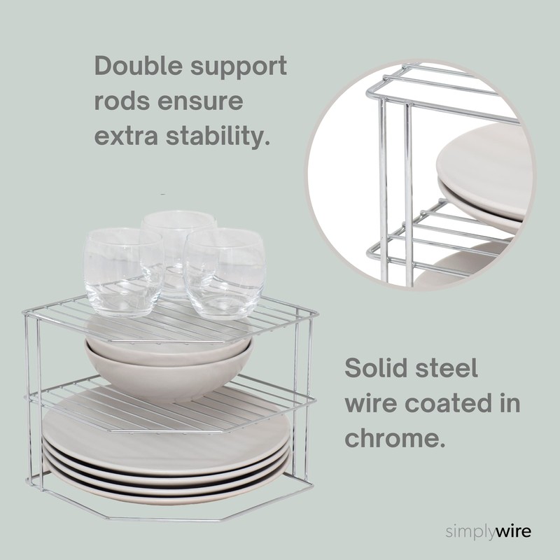 simplywire – 3 Tier Plate Racks – Pack of 2