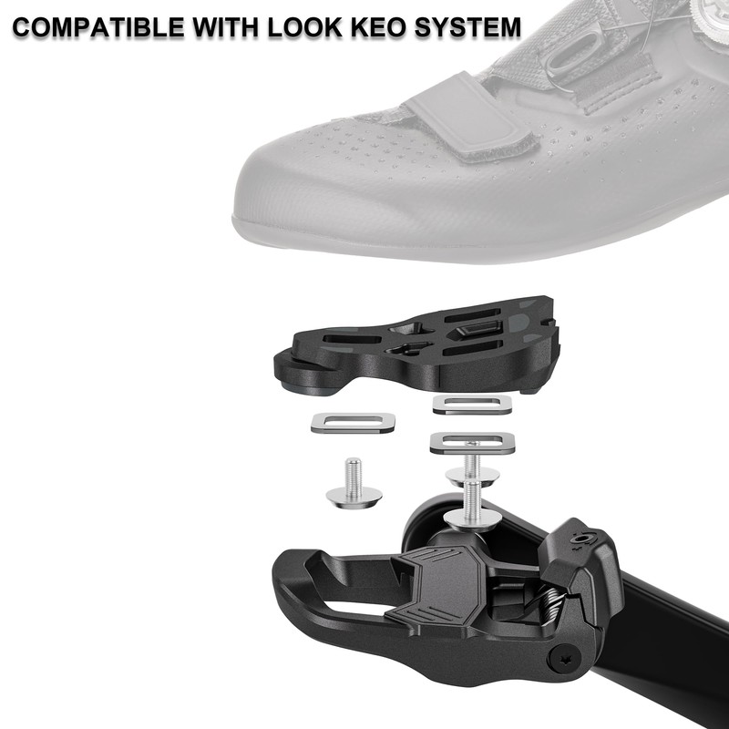 GEWAGE Click Pedals for Road Bikes, Adjustable Tension, Robust Composite