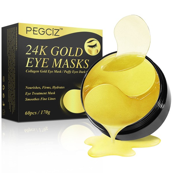 Moulis Eye Pads Against Dark Circles, Bags & Wrinkles, Collagen Anti Ageing Eye Pads, 24k Gold Collagen Eye Mask, Remove Swelling, Moisturising Skincare (30 Pairs)