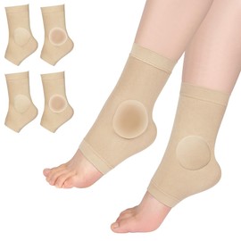 Fefod Ankle Protector Socks with Gel Pad, 2 Pack Skating Boots Ankle Guards Ankle Gel Sleeve, Malleolar Padded Sleeve Skate Socks for Figure Skating, Roller, Ski, Hockey, Ankle Support Cushion