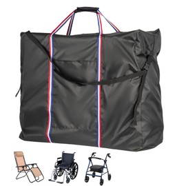 Rollator Travel Bag - Waterproof Wheelchair Bag for Folding Walker, Compact Wheelchair Transport Chair Portable Carry Case Cover for Car & Airplane TSA Traveling (32" Lx10 Wx37 H)
