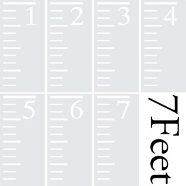 Onwon 7 Feet Growth Chart Stencil Measuring Kids Height Growth Chart Scale Stencils Reusable Ruler Template Painting on Wood