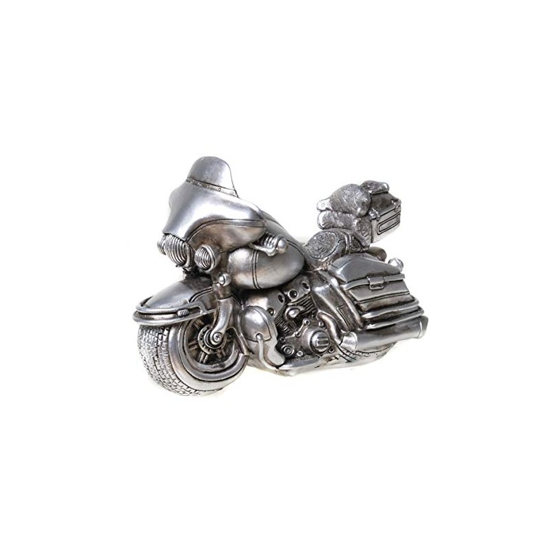 Udo Schmidt 89237 Money Box Motorcycle Bike Antique Silver Piggy