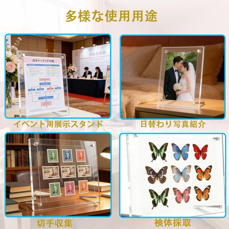 Sociplentycom Acrylic Photo Frame, Large Picture Frame, Picture Frame, Picture