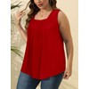 Plus Size Red Tops for Women Going Out Tank Tops