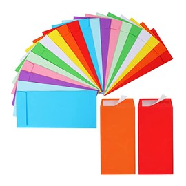 UUYYEO 40 Pcs Cash Envelopes Money Saving Envelopes Key Envelopes Self Adhesive Envelopes for Checks Coin Tickets Colorful