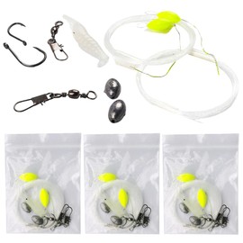JYNVO 3 Pack Survival Fishing Kit Compact Basic Equipment with Shrimp Bait, Line, Hook, Lead Weight, Float, Plug. Ideal for Campers, Hikers, Backpackers, Trekking, Camping
