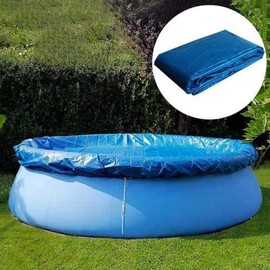 6ft Round Pool Covers for Above Ground Pools Inflatable Swimming Pool Cover Dust Proof Rain Proof Pool Cover for Outdoor Paddling Family Pool Cover