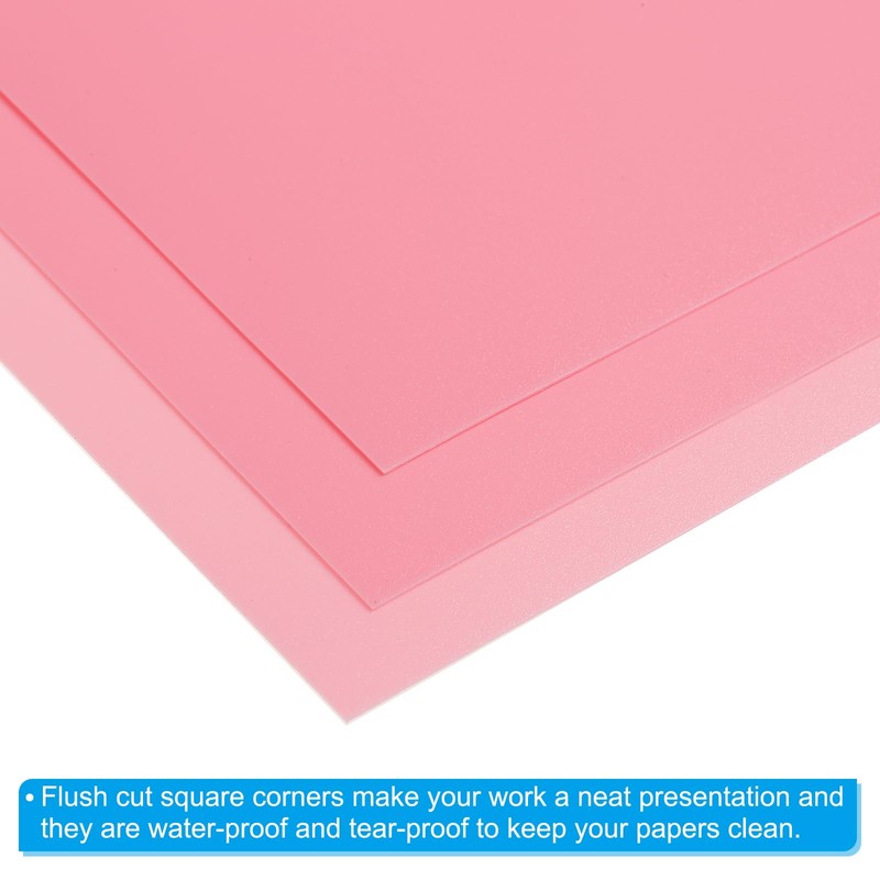 PATIKIL 20 Mil Clear PVC Binding Covers, 10 Pcs Front