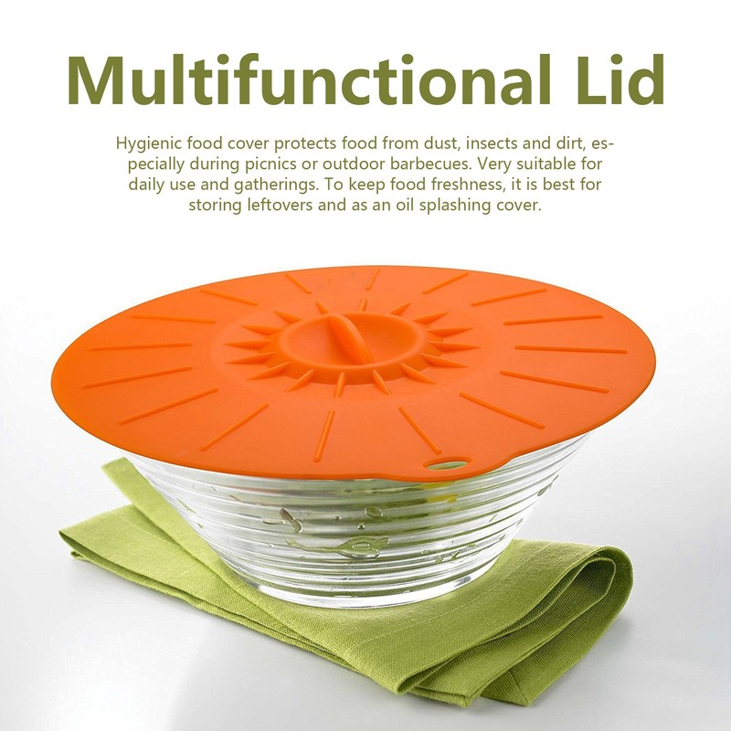 5Pcs/Set Multifunctional Bowl Lid Food Grade Silicone Vacuum Sealing Cover