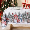 Softalker Christmas Table Cloth Rectangular White Xmas Tablecloth 140x200cm