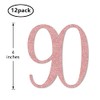 Rose Gold 90 Cut-Out Numbers, 90th Glitter Birthday Party Anniversary