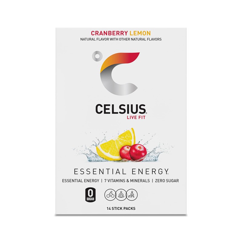 CELSIUS On The Go Cranberry Lemon, Sugar Free Energy Drink