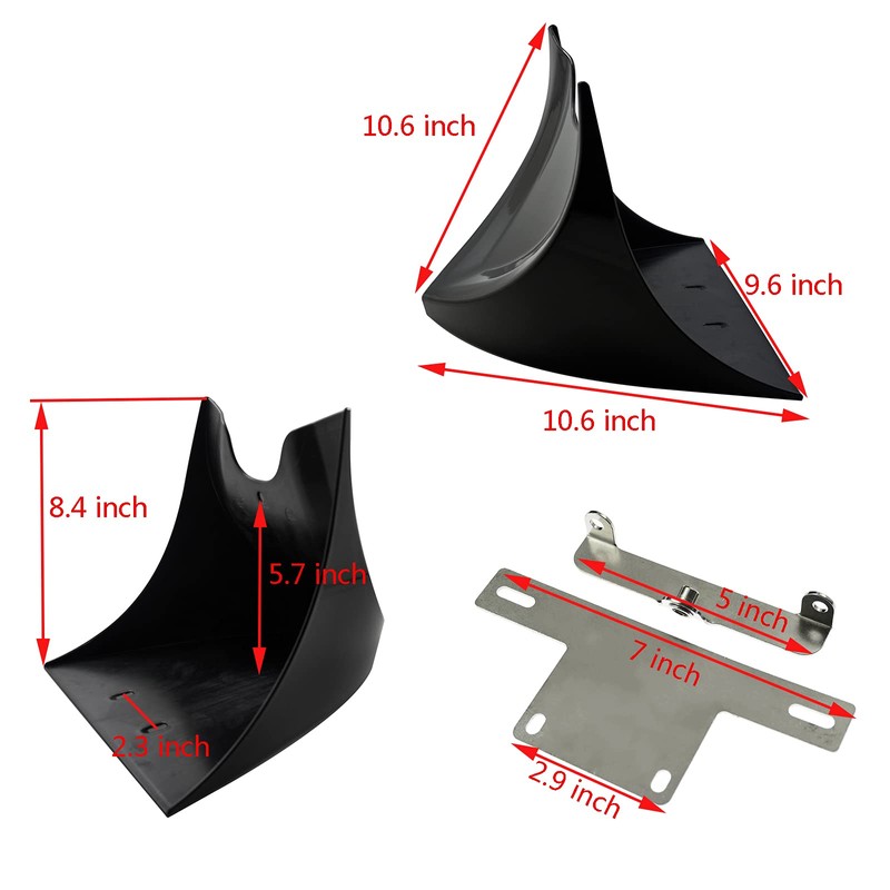 HDBUBALUS Lower Front Chin Spoiler Air Dam Fairing Cover Gloss