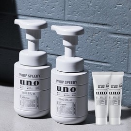 Uno 우노 휩 스피디 150ml 2개 + 휩 워시 블랙 30ml 2개 Uno Whip Speedy 150ml 2 pcs + Whip Wash Black 30ml 2 pcs