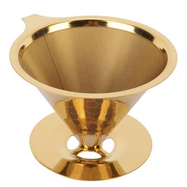Gold Honeycombed Stainless Steel Reusable Pour Over Coffee Filter Coffee Dripper