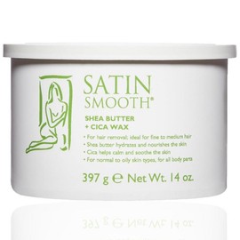 Satin Smooth Shea Butter Cica Soft Wax Face Body Sensitive Skin Hydrating Hair Removal Professional Waxing for Fine to Medium Hair 414ml 14 oz 277316, Satin Smooth Shea Butter Cica Soft Wax Earl, 397g / Satin Smooth 시어 버터 시카 소프트 왁스 얼굴 몸 민감한 피부 수분 공급 제모 가는 모발에서 중간 모발용 전문 왁싱 414ml 14온스 277316, Satin Smooth 시어 버터 시카 소프트 왁스 얼, 397g