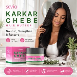 Hair Butter for Dry & Damaged Hair – Rosemary Chebe Oil Care for Stronger-Looking Hair