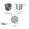 SeaLux (2pcs) Stainless Steel Recessed Cup Drink Holder for Marine
