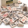 Wooden shogi pieces wooden maple embossed pieces in red back