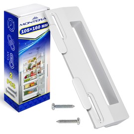 MONTERAL Universal Fridge Handle with Mounting Spacings from 105 to 160 mm Door Handle for Fridge White Suitable for Many Brands