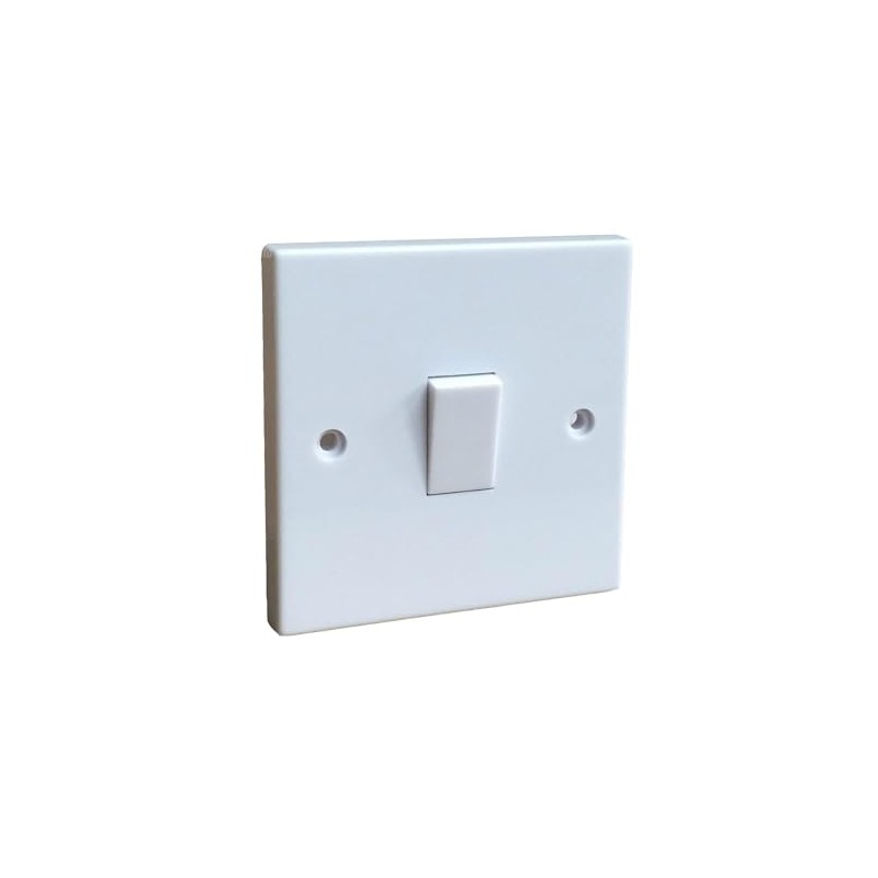 Single Wall Switch & Back Box Pattress. 1 Gang 2