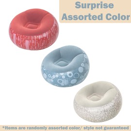 Bestway: Inflate-A-Chair - Assorted Color (Cream Blue OR Red), 44x44x26, Inflatable Air Chair, Indoor-Outdoor Lounge Seating, Adjustable Cushion
