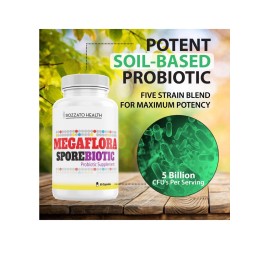 Unbranded MEGAFLORA SPOREBIOTIC, Gut Health Digestive Supplement 60 Capsules