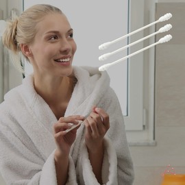 JERRY Makeup Cotton Swabs, Paper Stick, Premium Cotton Swabs 200P