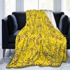 Socira Duck Flannel Fleece Blankets, Cute Yellow Ducks Gifts Throw