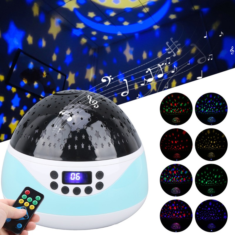 Remote Control Night Light LED Digital Display Night Light Projector