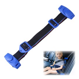Car Seat Belt Adjuster for Kids Baby Car Seat Belt Clip Car Shoulder Neck Safety Positioner Belt Strap Child Restraint Harness for Car Safety Car Seat Belt Harness for Kids Over 4 Years Old (Blue)