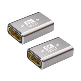 FENGRUI 2 Pack 8K HDMI Female to Female Adapter, 2.1 Female to Female Adapter Extender Gold Plated HDMI Connector Support 8K@60Hz UHD for Laptop, HDTV, PC, Monitor, Cinema