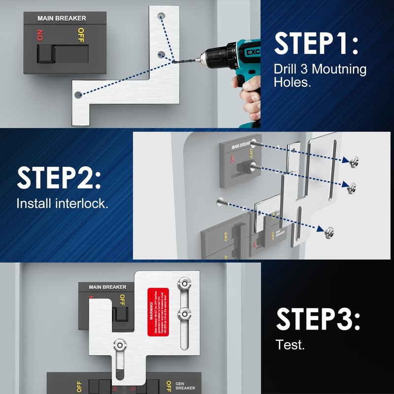 Generator Interlock Kit Compatible with Eaton Cutler Hammer BR Series