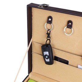 30PCS Keychain Hooks with Key Rings Swivel Clasps Lanyard Snap Hooks Metal Lobster Claw Clasps Key Chain for Lanyard Clip, Jewelry Making, Crafts (Black)