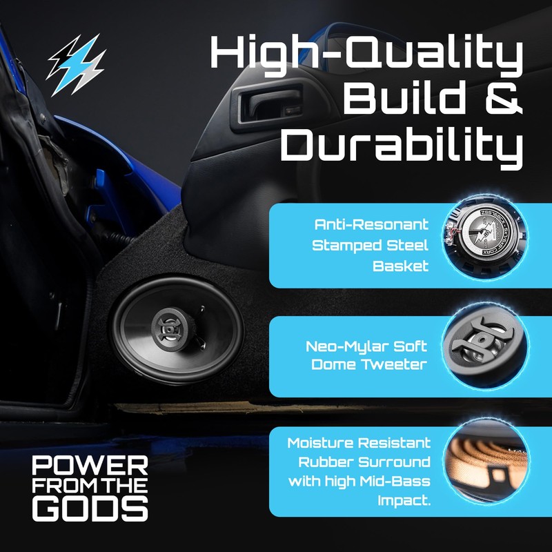 Hifonics Zeus ZS5768CX 5x7/6x8" 2 Way 250W Car Audio Coaxial