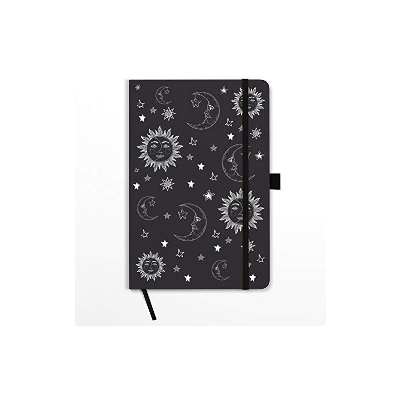 A5 Notebook New Moon Sun and Stars Journal Night Sky