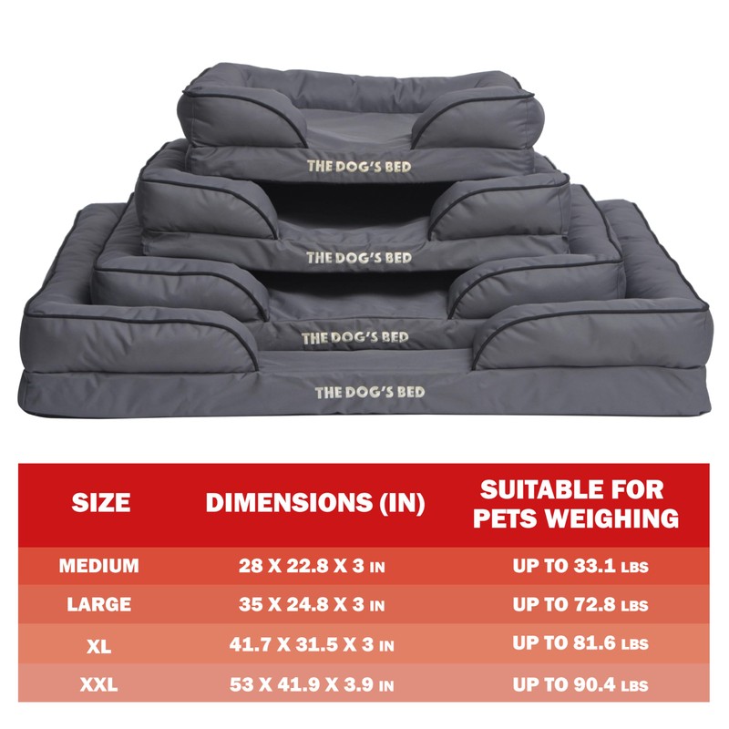 The Dog’s Bed, Orthopedic Standard Foam Waterproof Dog Bed with