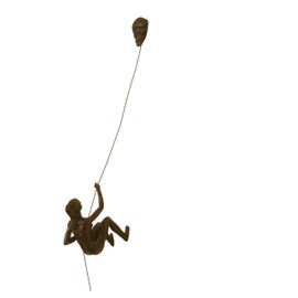 Haute Collage 1x Bronze Female Climber with Rock Nail-Caps Left-Arm-Up Climbing Lady Wall Hanging Climbing Woman Sculptures in Rock Climber Girl Ornament Outdoor & Indoor Decor Statue Abseiling