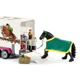 Schleich Horse Club — 38-Piece Toy Horse Trailer and Truck Playset with Horse, Rider Action Figure and Accessories, Detailed Animal Toys for Kids Ages 5+
