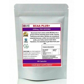 BCAA Branched Chain Amino Acid Plus+ GLUTAMINE,Taurine,GLYCINE SuperStr Capsules 120
