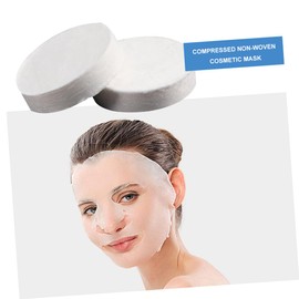 FRCOLOR 100pcs Compressed Facial Mask for Diy Skincare Nonwoven Cotton Face Masks for Women Hypoallergenic Lightweight and Breathable for Oil and Essence Infusion